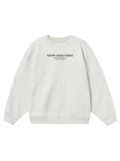 Lasten Collegepaita, NKFNAKONNI LS RLX SWEAT Vaaleanharmaa>Name It Hot