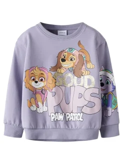 lasten collegepaita NMFJARA PAW NREG SWEAT BRU NOOS, lila>Name It Sale