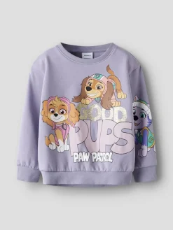 lasten collegepaita NMFJARA PAW NREG SWEAT BRU NOOS, lila><noscript><img width=