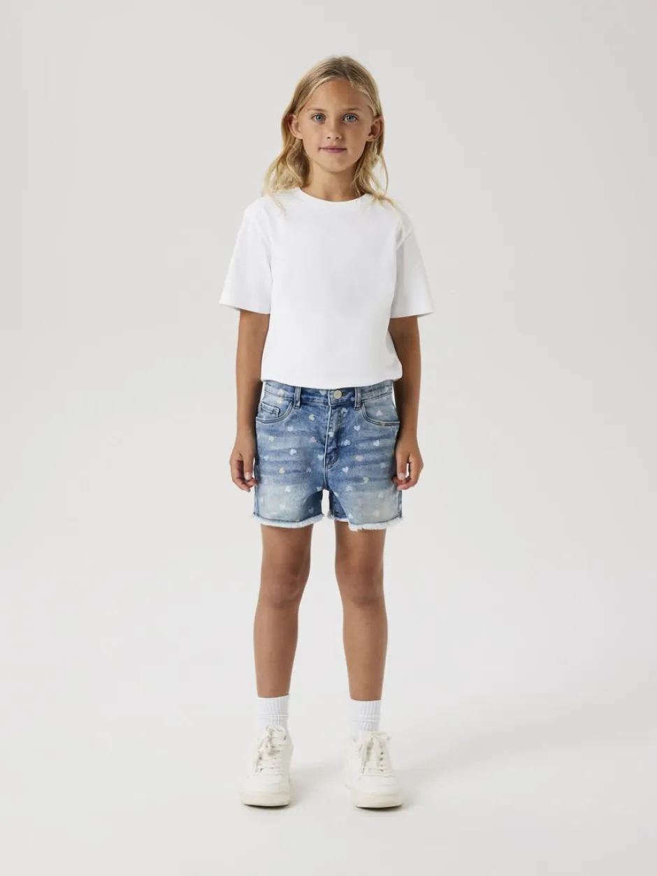 lasten farkkushortsit, NKFROSE HW MOM DENIM SHORTS 3555 Indigo>Name It Best
