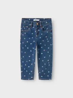 lasten farkut, NMFBELLA MOM SHAPED JEANS Sininen, Indigo>Name It Hot