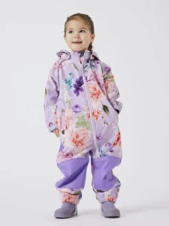 Lasten Haalari, NMF ALFA08 SOFTSHELL SUIT MULTI FLOWER Liila><noscript><img width=