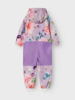 Lasten Haalari, NMF ALFA08 SOFTSHELL SUIT MULTI FLOWER Liila><noscript><img width=