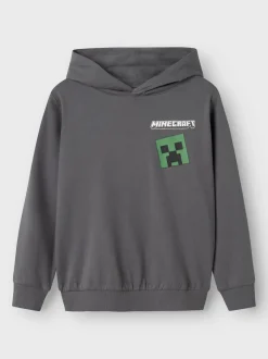 lasten huppari, NKMJACOT MINECRAFT SWEAT Vaaleanharmaa>Name It Clearance