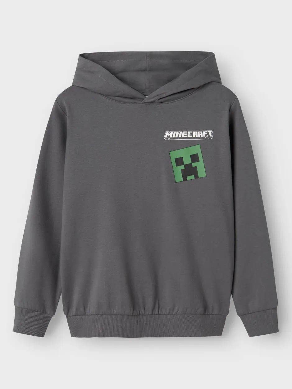lasten huppari, NKMJACOT MINECRAFT SWEAT Vaaleanharmaa>Name It Clearance