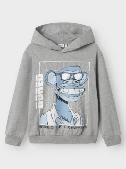 lasten huppari, NKMNOBEL BOREDOFD REG SWEAT Vaaleanharmaa>Name It New