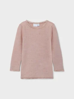 Lasten Merinovilla Paita NMWANG WOOL NEEDLE LS TOP NOOS>Name It Sale