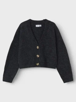 lasten neuletakki, NKFHOLLY BOXY SHORT KNIT CARDIGAN>Name It Best