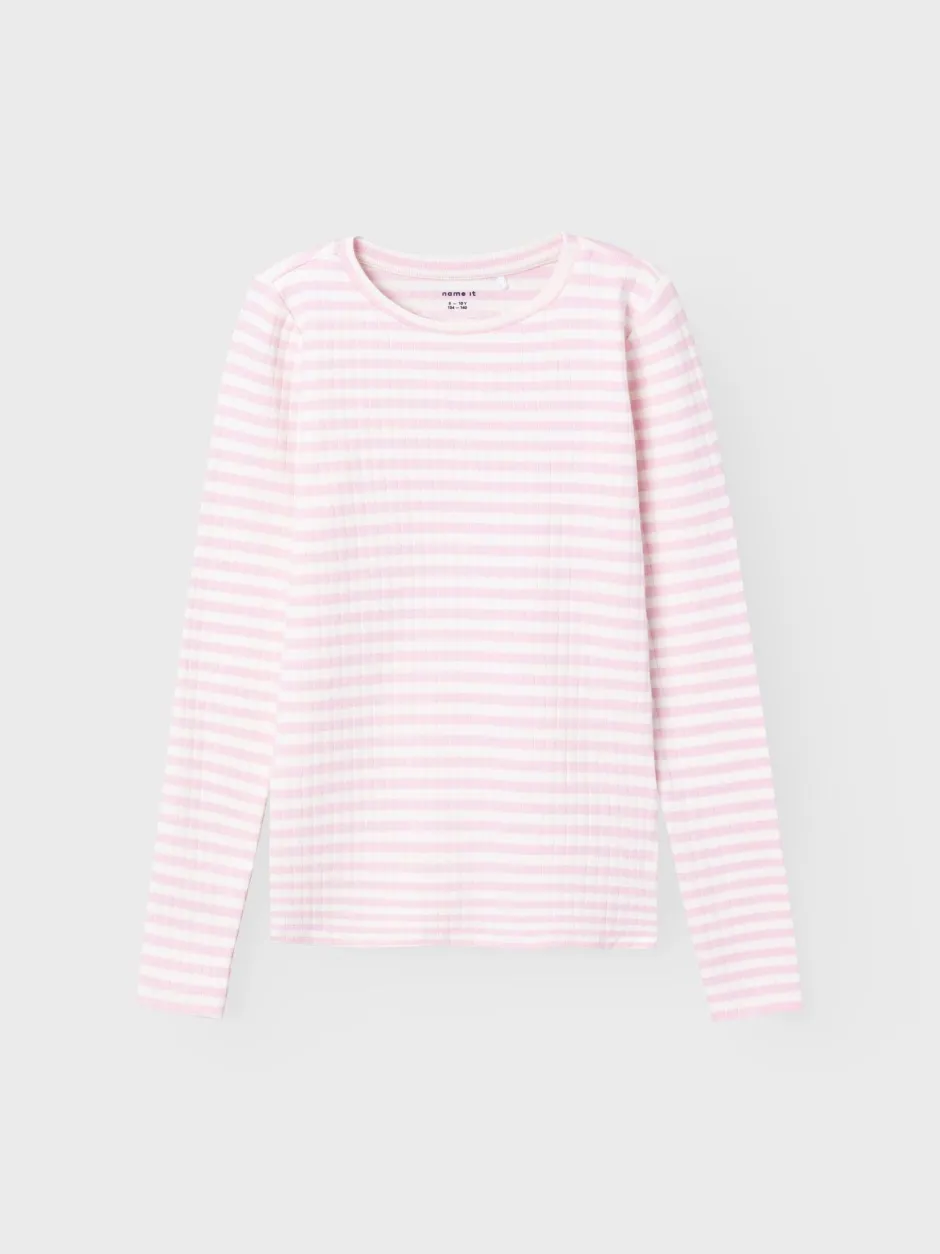 lasten paita, NKFSURAJA LS TOP Raidallinen Vaaleanpunainen>Name It New