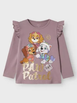 lasten pitkähihainen paita NMFSABINE PAW LS TOP,>Name It Hot