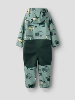 lasten softshell haalari NMMALFA08 SOFTSHELL SUIT NOOS, kuosi vihreä>Name It New