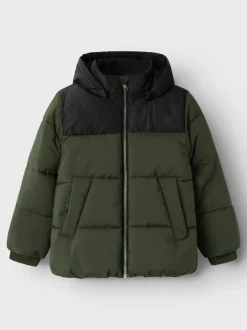 Lasten Talvitakki, NKMMORNING PUFFER JACKET Armeijanvihreä><noscript><img width=