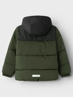 Lasten Talvitakki, NKMMORNING PUFFER JACKET Armeijanvihreä><noscript><img width=