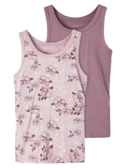 lasten toppi, NMFTANK TOP 2P ARTICLE FLOWERS Liila>Name It Outlet