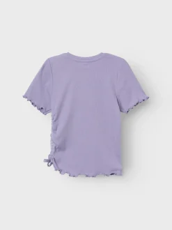 lasten t-paita, NKFDALILLA SS SHORT TOP Liila>Name It Hot