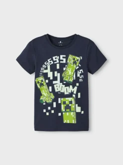 lasten t-paita, NKMFRENCH MINECRAFT SS TOP>Name It Clearance