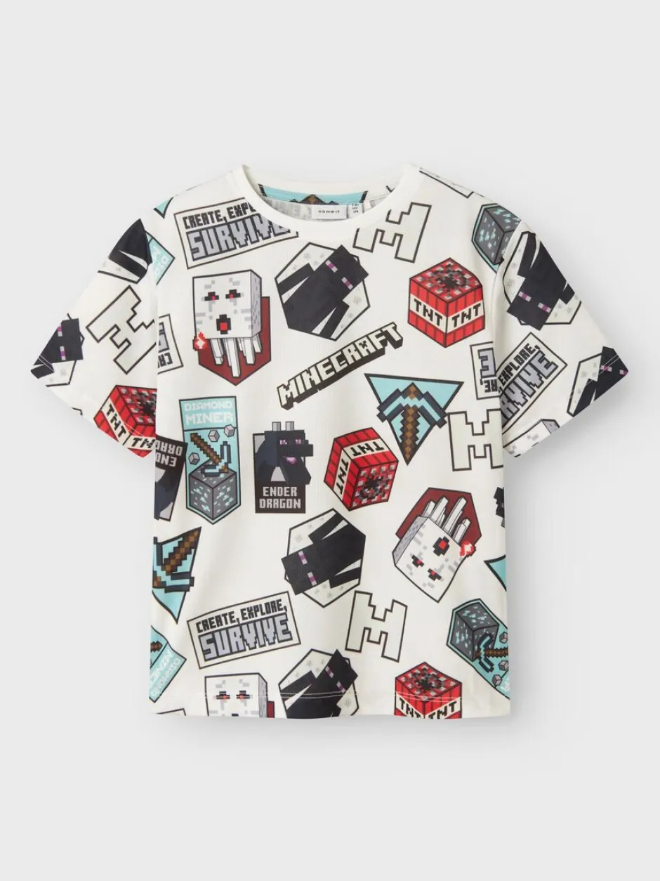 lasten t-paita, NKMMAP MINECRAFT NREG SS POLY TOP>Name It Online
