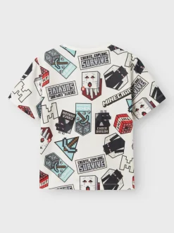 lasten t-paita, NKMMAP MINECRAFT NREG SS POLY TOP>Name It Online