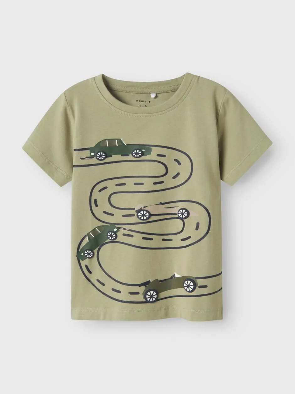 lasten t-paita, NMMBORRIS SS TOP Armeijanvihreä>Name It Outlet