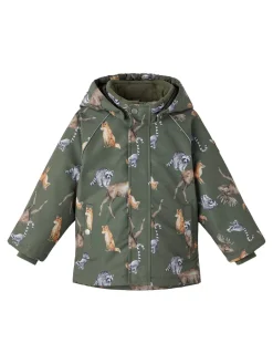 talvitakki, NMMSNOW05 JACKET NORDIC FOREST Vihreä Kuosi>Name It Hot