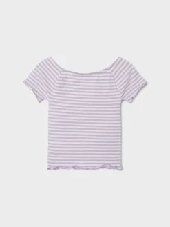 t-paita, NKFJAMY SLIM OFFSHOULDER TOP Liila><noscript><img width=