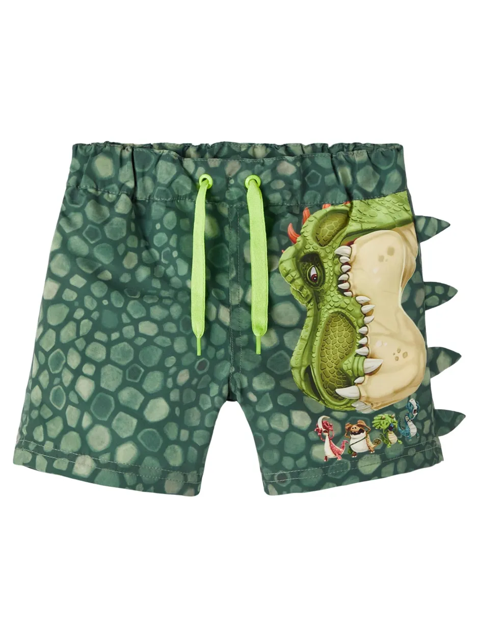 uimashortsit, NMMMAD GIGANTOSAURUS LONG SWIMSHORTS Armeijanvihreä>Name It New