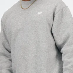 miesten collegepaita Sport Essentials Fleece Crew Sweater, vaaleanharmaa><noscript><img width=