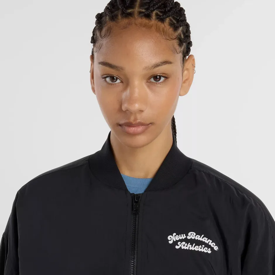 naisten takki, Linear Heritage Woven Bomber Jacket>New Balance New