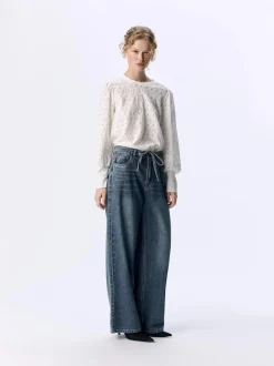 naisten farkut, OBJROSIE MW WIDE JEANS>Object Outlet