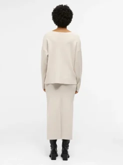 naisten hame, OBJREYNARD HW KNIT SKIRT>Object New