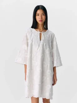 naisten mekko, K-OBJMINAN RE 3/4 O-NECK SHORT DRESS>Object Outlet