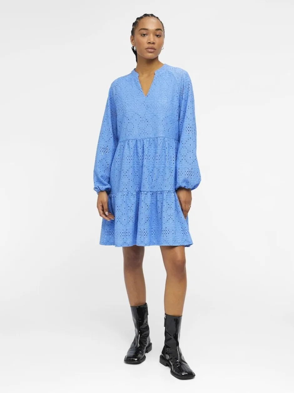 naisten mekko, OBJFEODORA GIA L/S DRESS>Object Discount