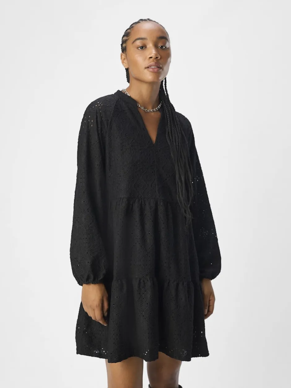 naisten mekko, OBJFEODORA GIA L/S DRESS>Object Hot