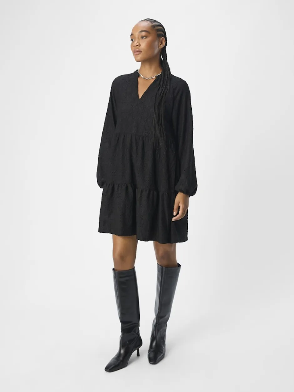 naisten mekko, OBJFEODORA GIA L/S DRESS>Object Hot