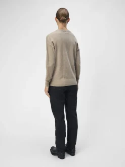 Naisten Neule, OBJTHESS L/S V-NECK KNIT PULLOVER NOOS>Object Hot