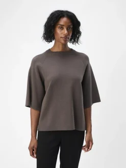 naisten pusero, OBJREYNARD 2/4 KNIT PULLOVER>Object Best