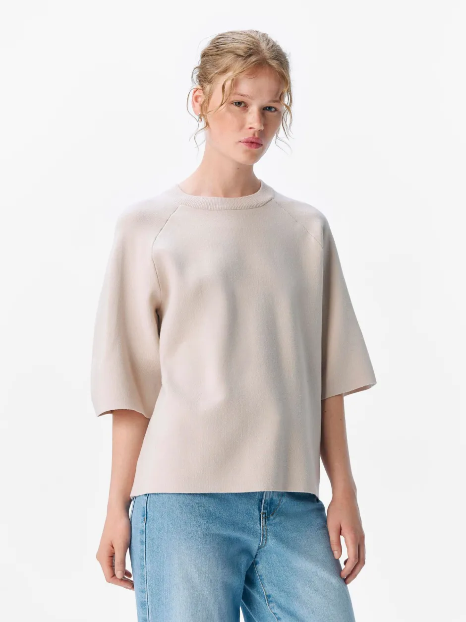 naisten pusero, OBJREYNARD 2/4 KNIT PULLOVER>Object Best