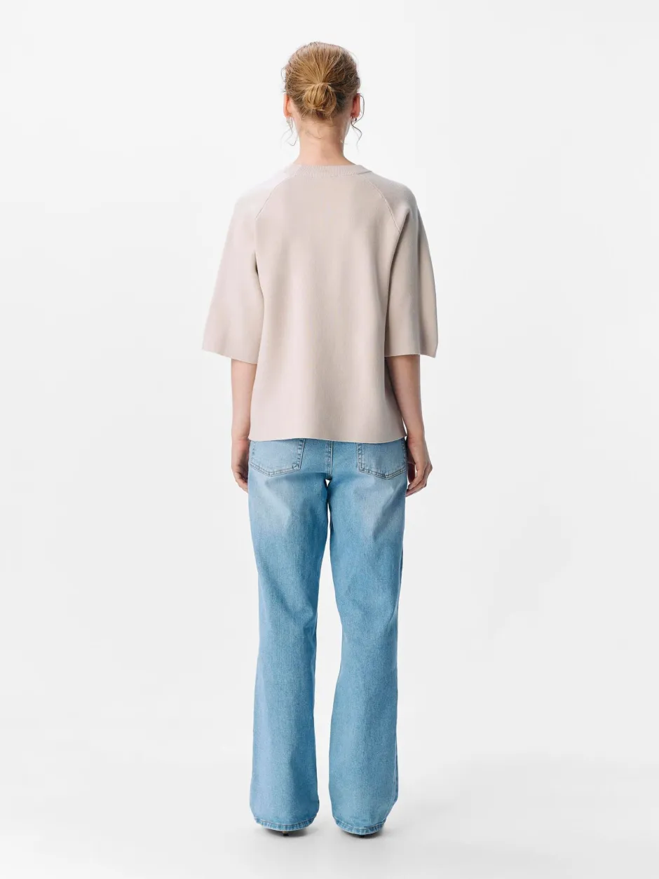 naisten pusero, OBJREYNARD 2/4 KNIT PULLOVER>Object Best