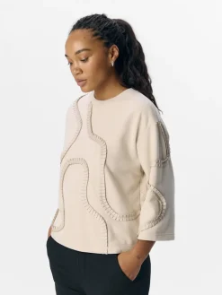 naisten pusero, OBJLIV RE 3/4 SWEATSHIRT CC2 SS>Object Sale