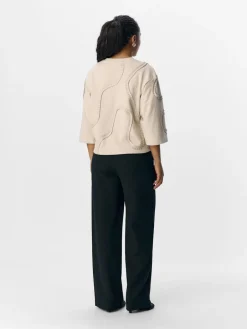 naisten pusero, OBJLIV RE 3/4 SWEATSHIRT CC2 SS>Object Sale