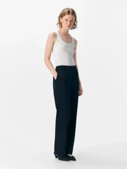 naisten suorat housut, OBJLISA MW STRAIGHT PANT><noscript><img width=