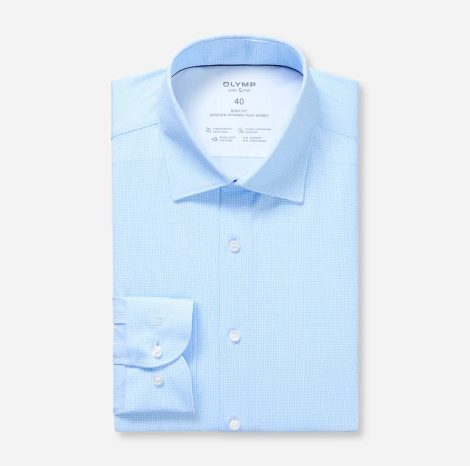 kauluspaita 24/7 Level 5 Body Fit Jersey Structure,>Olymp Clearance