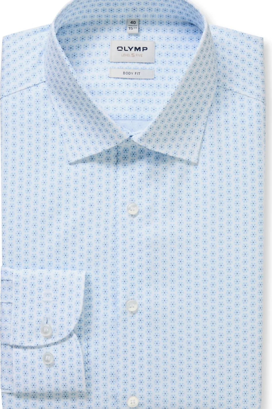 kauluspaita +Hiha Level 5 Body Fit Microprint,>Olymp Clearance