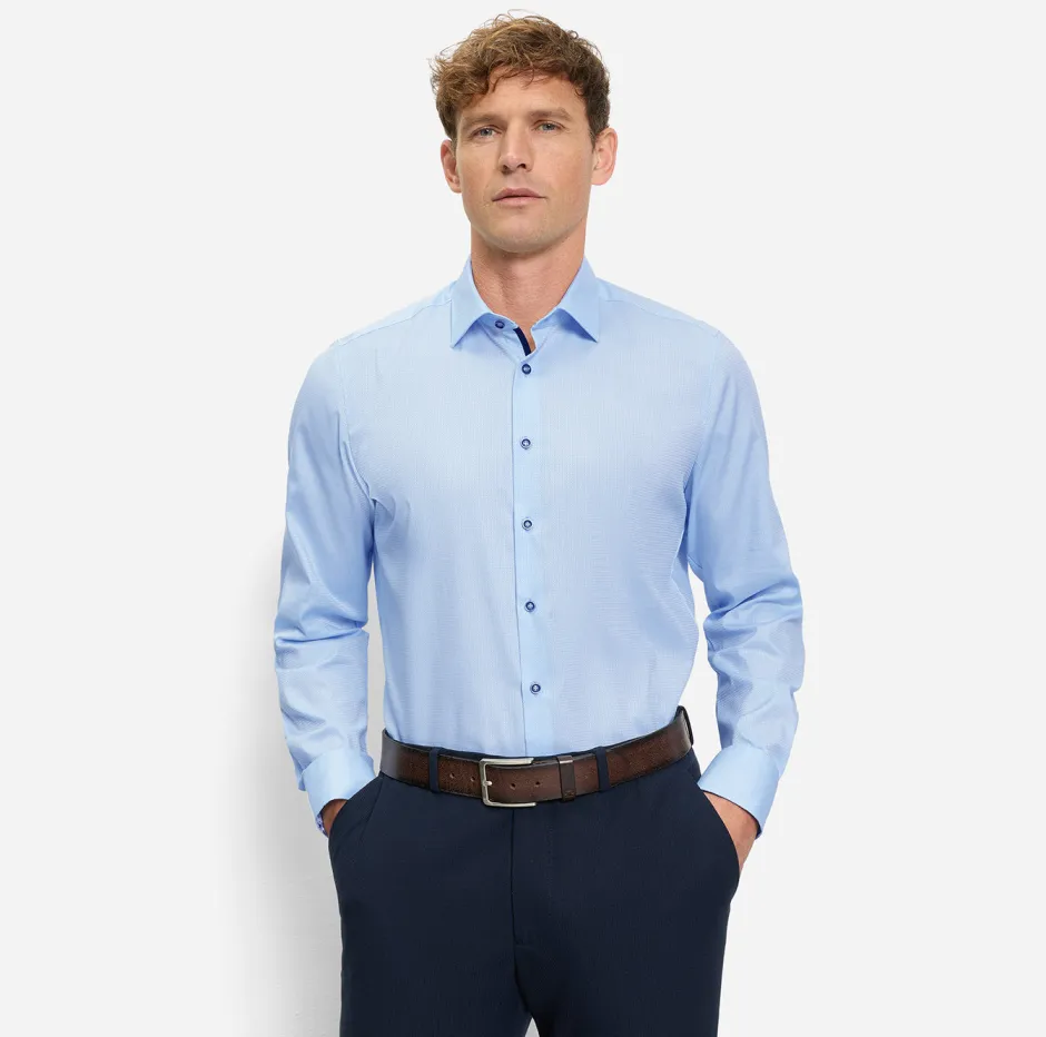 kauluspaita Level 5 Body Fit Contrast Trim Floral,>Olymp Outlet