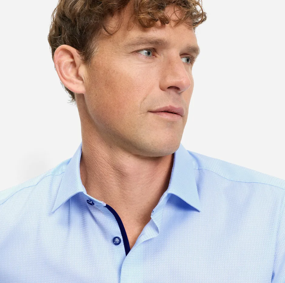 kauluspaita Level 5 Body Fit Contrast Trim Floral,>Olymp Outlet