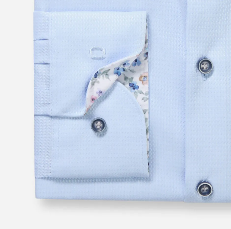 kauluspaita Level 5 Body Fit Contrast Trim Floral,>Olymp Outlet