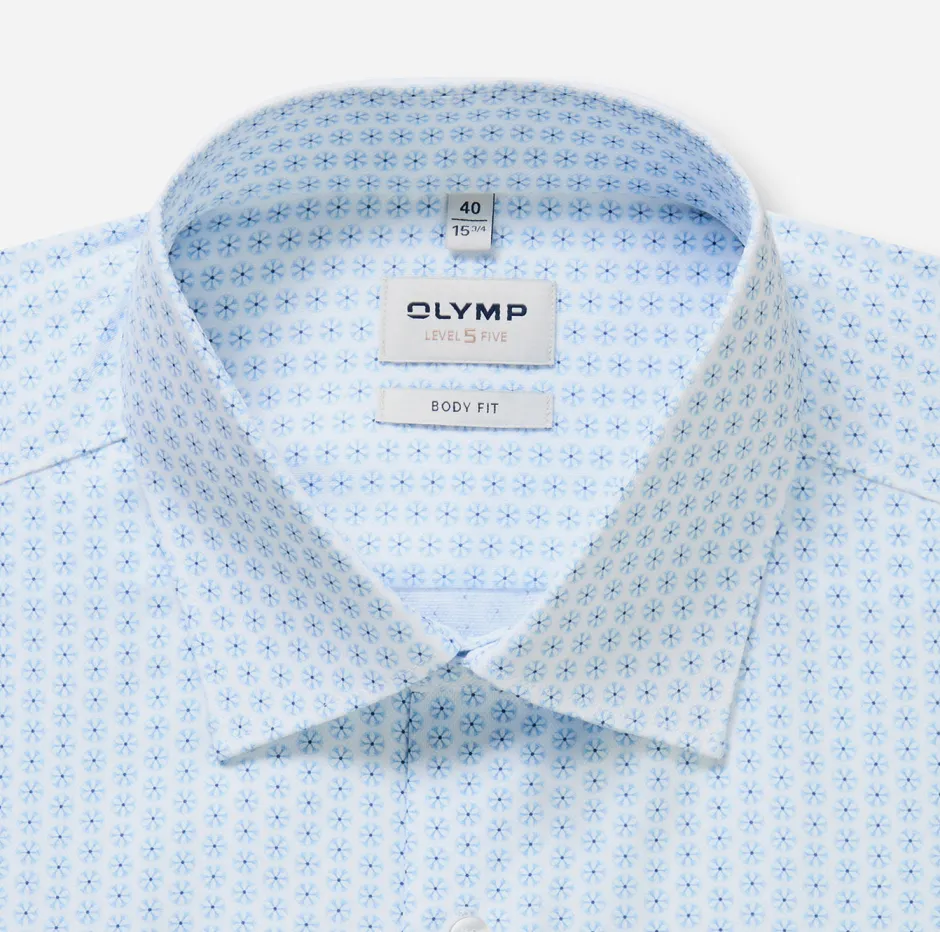 kauluspaita Level 5 Body Fit Microprint,>Olymp Clearance