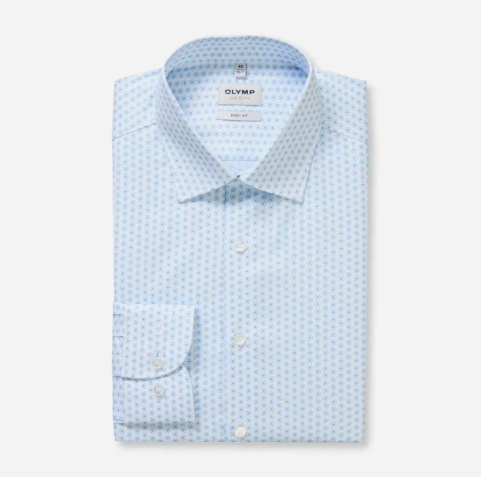 kauluspaita Level 5 Body Fit Microprint,>Olymp Clearance