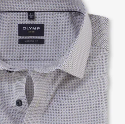 luxor kauluspaita, Modern fit Ruskea Kuosi>Olymp Sale