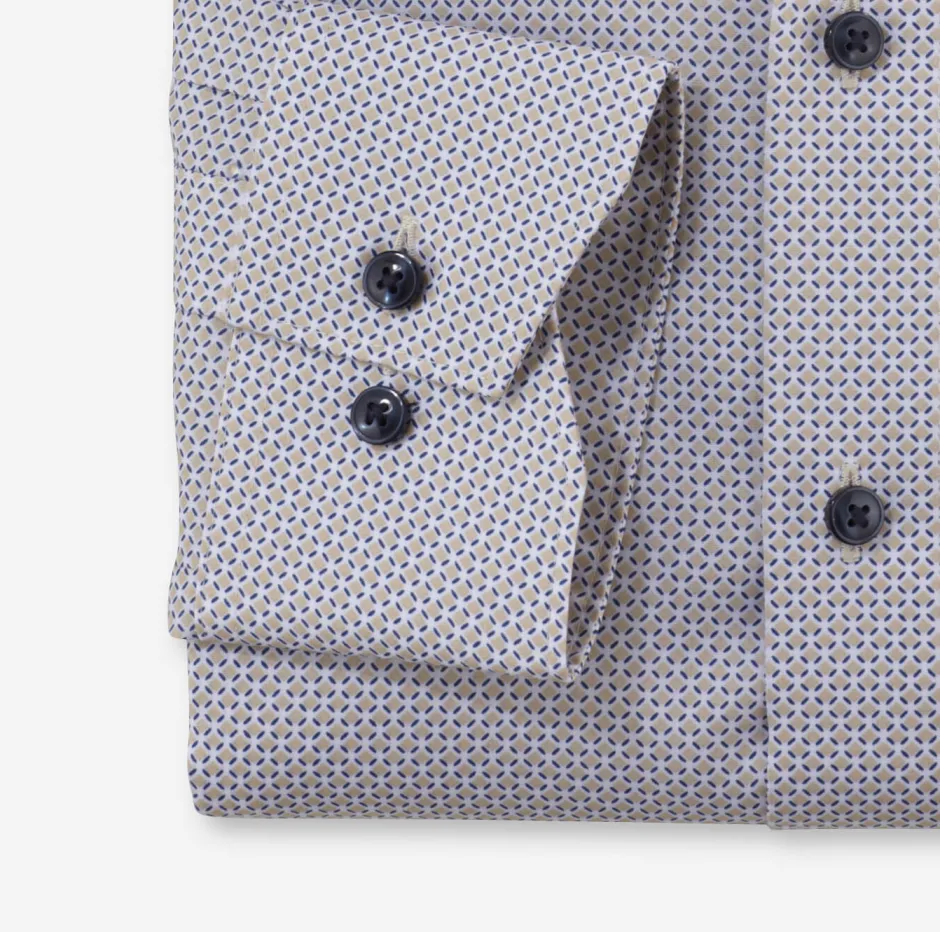 luxor kauluspaita, Modern fit Ruskea Kuosi>Olymp Sale